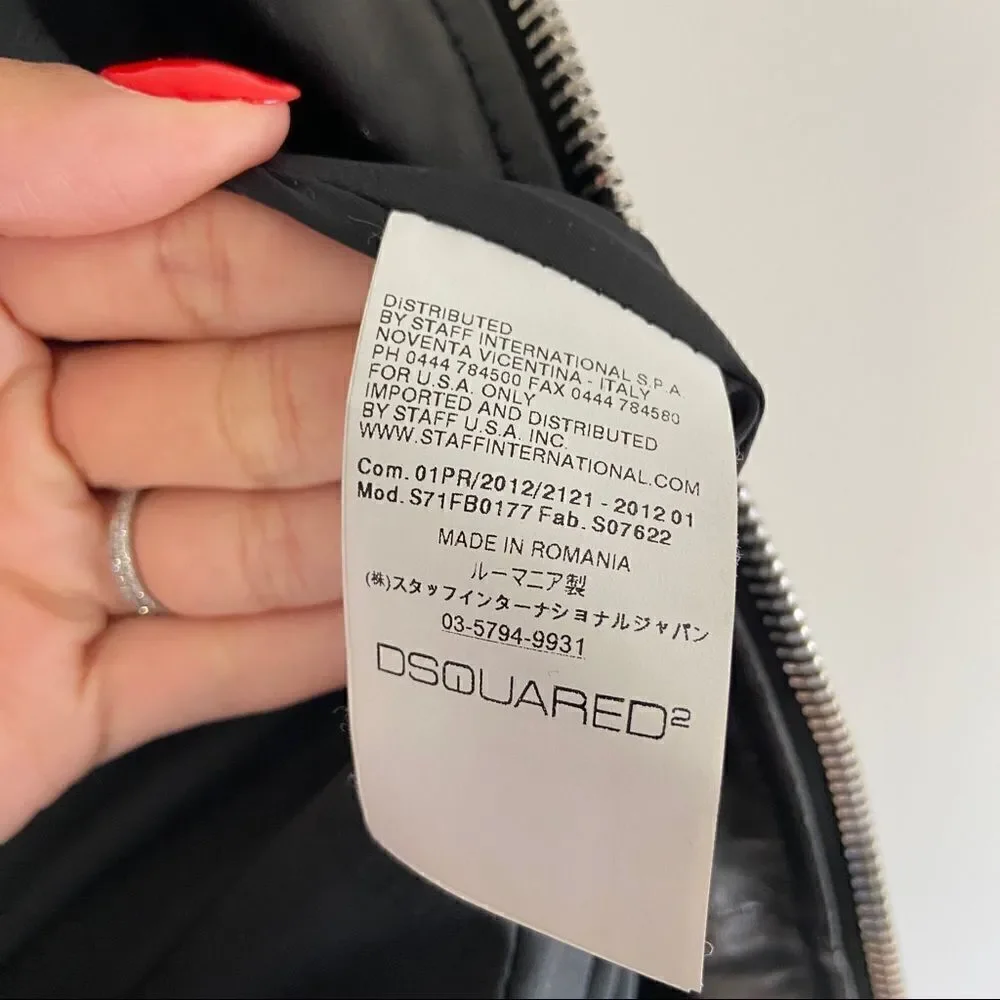 VINTAGE DSQUARED2 RARE BORN IN 1964 STUDDED LEATHER JACKET
